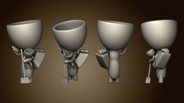 3D model robert Plant pots with Moth (STL)