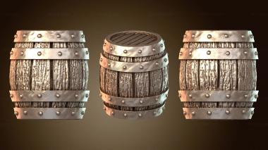 3D модель Тяжелая бочкообразная опора (STL)