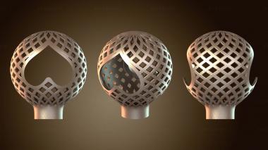 3D мадэль Рождественские безделушки и остролист (STL)