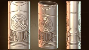 3D модель Кейс Bic и зажигалка Starwars C3PO (STL)