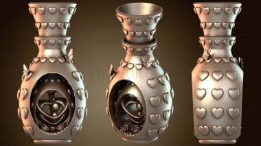 3D модель Узор вазы в форме сердца (STL)