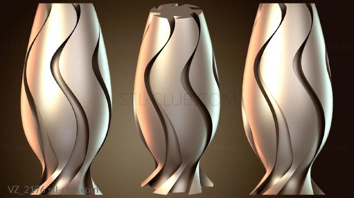 Вазы Лампа Золотая Волна