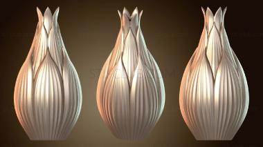 3D модель Открытая ваза, цветущая широко (STL)