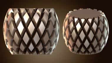 3D модель Ваза «Ананас», гладкая (STL)