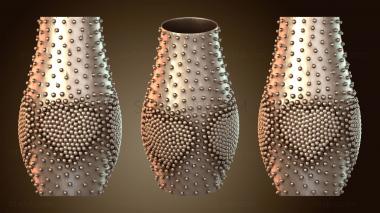 3D модель Ваза в форме сердца Pixel Pixels (STL)