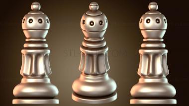 3D модель Шахматинский епископ (STL)
