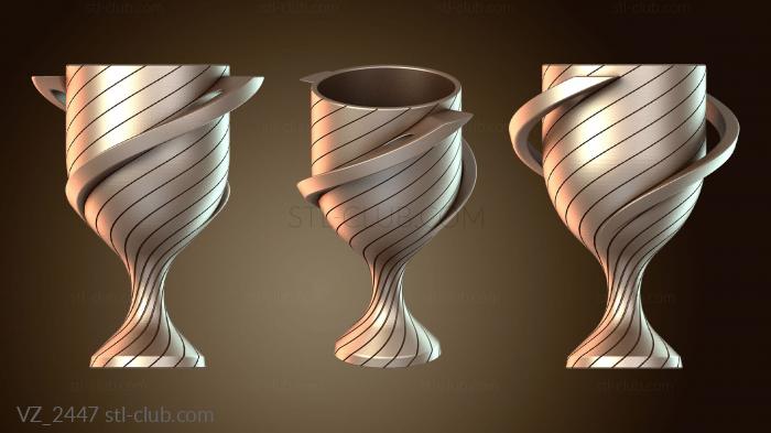 Трофейный кубок с цветочным узором