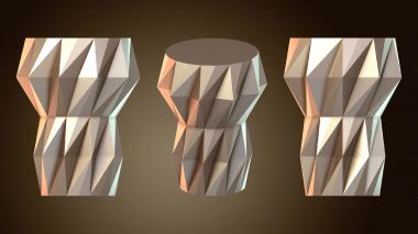 3D мадэль Ваза стеклянная Зигзаг (STL)