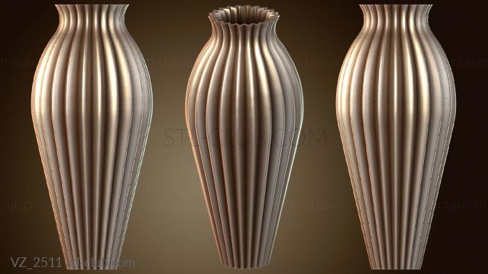 Vase Slender Ribbed
