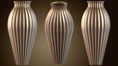 3D model Vase Slender Ribbed (STL)