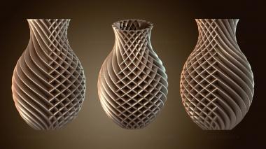 3D model Vase Two-Face Spiral (STL)