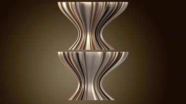 3D модель Волнистая чашка глянцевая (STL)