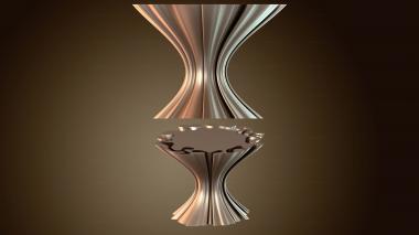 3D модель Узкая волнистая чашка (STL)