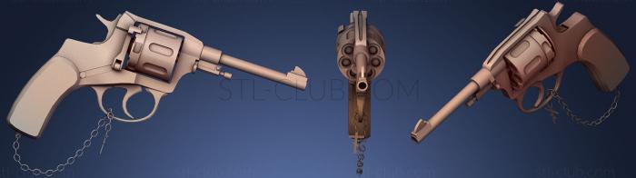 3D модель Револьвер Nagant M1895 (STL)