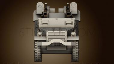 3D модель ПОЛУГУСЕНИЧНЫЕ ТРАНСПОРТНЫЕ СРЕДСТВА РОССИИ И ЭКИПАЖ (STL)