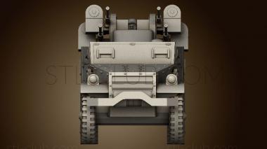 3D модель ПОЛУГУСЕНИЧНЫЕ ТРАНСПОРТНЫЕ СРЕДСТВА РОССИИ И ЭКИПАЖ (STL)