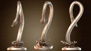 3D модель Атака гигантских кальмаров на лодку в ярости (STL)