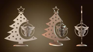 3D модель Грогу Мандалорская безделушка (STL)