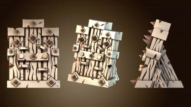 3D модель Скромная фортовая стена B (STL)