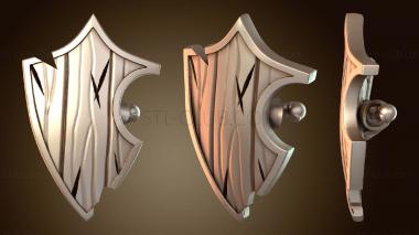 3D модель Усиленный скелетный щит вампира (STL)