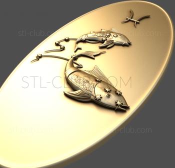 3D model Pisces in the oval (STL)