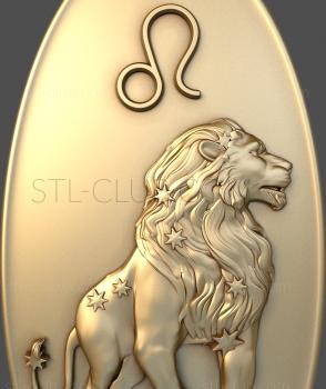 3D model Lion in the oval (STL)