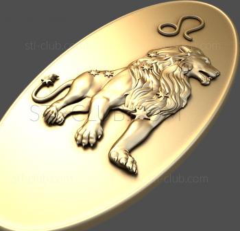 3D model Lion in the oval (STL)