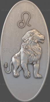 3D model Lion in the oval (STL)